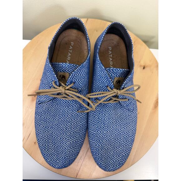 Patara Men’s Shoes Size 11 | Blue Geometric Textile | Excellent Condition - Picture 1 of 7